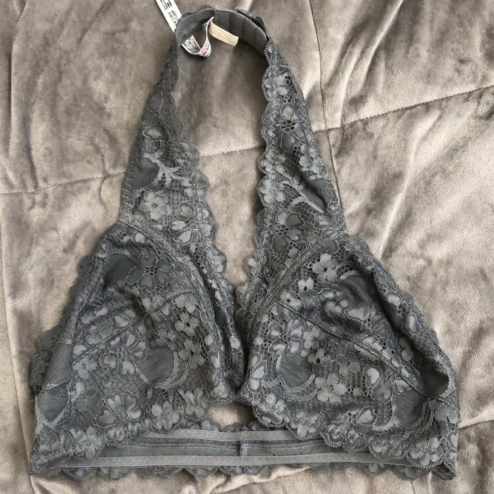 FREE PEOPLE Gallon Lace Halter Bra